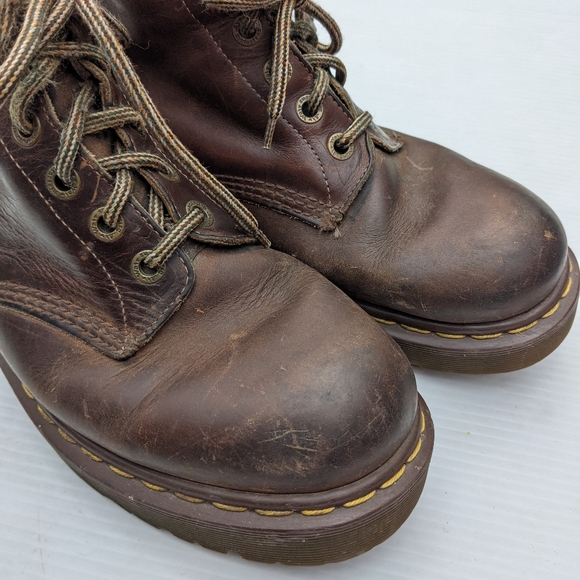 DOC MARTENS Vintage MIE brown leather ankle boots - Picture 11 of 11